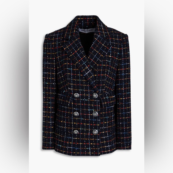 VERONICA BEARD Rumer Dickey double-breasted checked cotton-blend tweed jacket - Picture 2 of 7